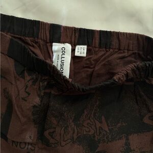 Collusion Brown and Black shorts